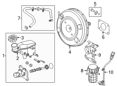 2015 Kia Forte Koup Hydraulic System Bracket-Vacuum Pump Diagram for 592602V000