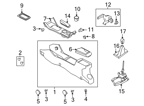 2009 Ford Focus Parking Brake Front Cable Diagram for 8S4Z-2853-A