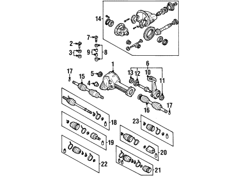 2001 Kia Sportage Carrier & Front Axles Ring-Retaining Diagram for 0K01127145