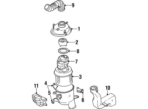 1998 Hyundai Sonata Powertrain Control Body-Air Cleaner Diagram for 28112-35301