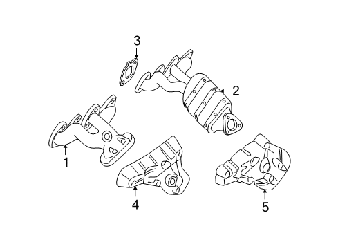 2000 Nissan Xterra Exhaust Manifold Cover-Exhaust Manifold Diagram for 16590-3S600