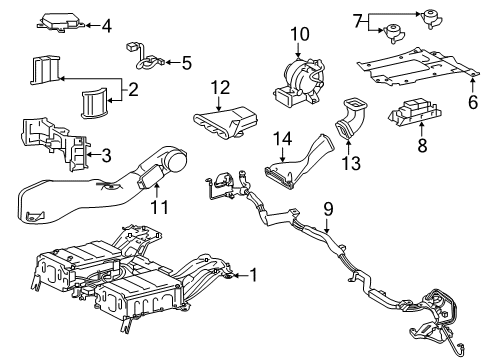 2019 Lexus NX300h Battery Blower Assembly Diagram for G9230-48070