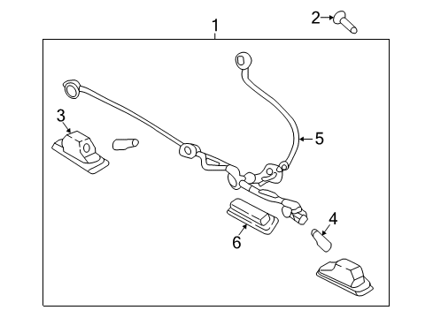 2017 Hyundai Tucson License Lamps Lens & Housing Assembly-License Lamp Diagram for 92520-D3000