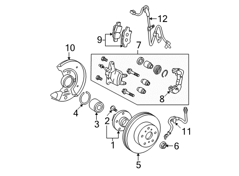 2007 Toyota Yaris Anti-Lock Brakes Actuator Assembly Diagram for 44050-52690