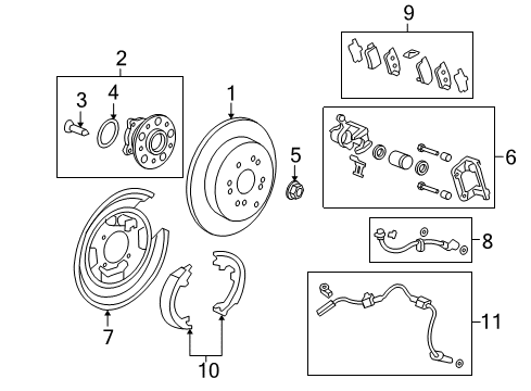 2009 Honda CR-V Anti-Lock Brakes Modulator Assembly Diagram for 57111-SWA-A00