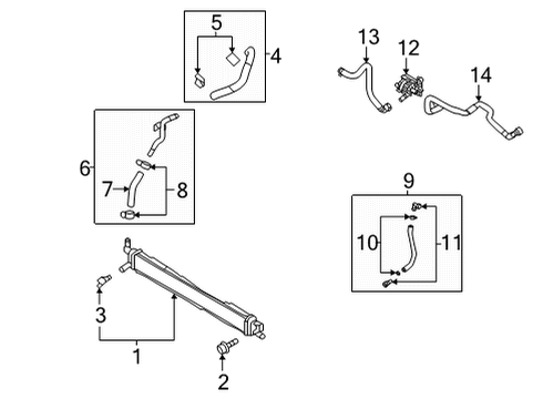 2022 Hyundai Sonata Inverter Cooling Components Ewp Assembly Diagram for 36910-3D900