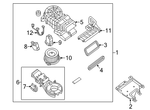 2014 Nissan Pathfinder Blower Motor & Fan Heater Assy-PTC Diagram for 27143-1HA0A