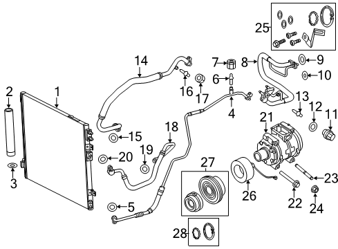 2015 Dodge Charger Air Conditioner Cooler-CONDENSER And Trans Cooler Diagram for 68085784AA
