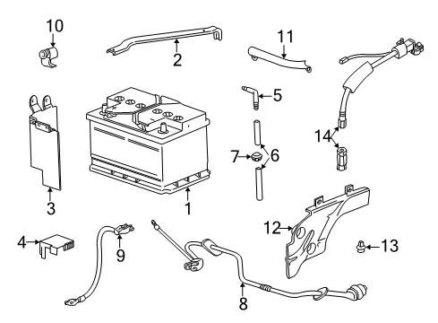 2001 BMW M5 Battery Plus Pole Battery Cable Diagram for 61102694295