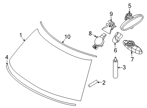 2016 Mini Cooper Clubman Parking Aid Set Of Covers Mirror Baseplate Diagram for 51169323541