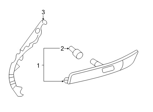 2007 Ford Fusion Side Marker Lamps Side Marker Lamp Diagram for 6E5Z-13200-D