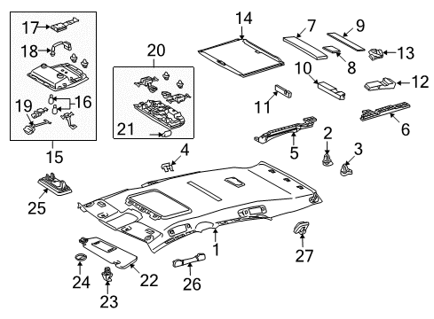 2010 Lexus RX350 Bulbs Bulb Diagram for 90981-11059