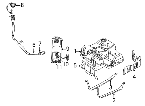 2001 Chrysler 300M Senders Strap-Fuel Tank Diagram for 4581035