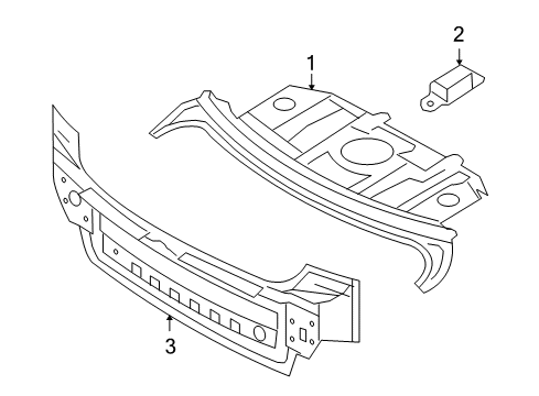 2009 Hyundai Genesis Rear Body Panel Assembly-Back Diagram for 69100-3M000