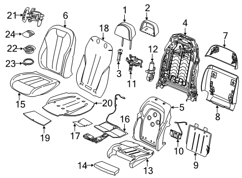 2019 BMW X6 Power Seats Seat Adjustment Switch, Right Diagram for 61319359818