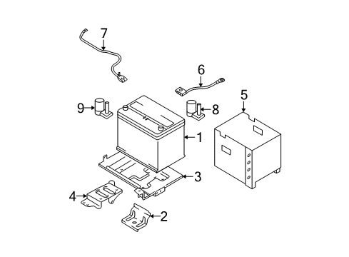 2008 Hyundai Tucson Battery Insulation Pad-Battery Diagram for 37112-2E000