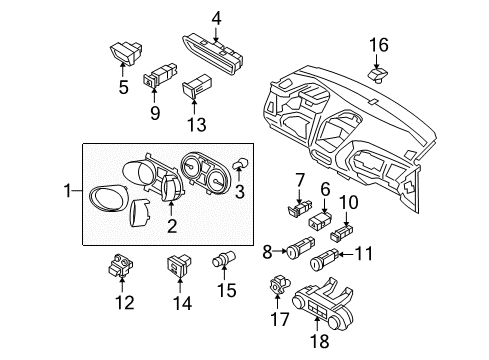 2013 Hyundai Tucson Cluster & Switches Heater Control Assembly Diagram for 97250-2S021-TAP