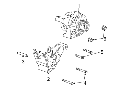 2006 GMC Sierra 1500 Alternator Alternator Diagram for 22781131