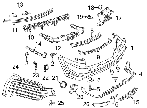 2020 Jeep Grand Cherokee Bumper & Components - Rear ABSORBER-Rear Energy Diagram for 57010724AE