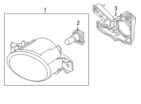 2017 Nissan NV3500 Bulbs Bracket-Fog Lamp Diagram for 26915-1PA0A