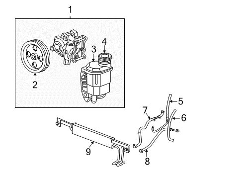 2003 Dodge Ram 2500 P/S Pump & Hoses Line-Power Steering Return Diagram for 52113929AD