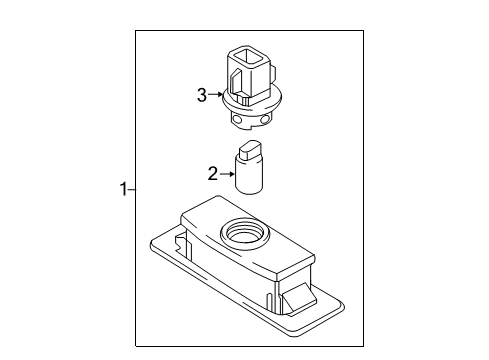 2015 Hyundai Sonata Bulbs Lamp Assembly-License Plate Diagram for 92501-C1000