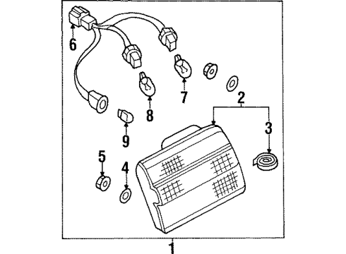 1998 Infiniti Q45 Bulbs Part Not Available Diagram for 26555-6P026