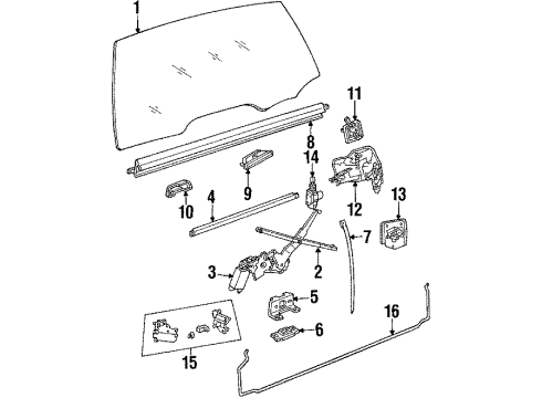 1986 Buick Electra Door & Components Handle Asm-End Gate Outside *None Diagram for 1713967