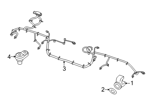 2020 Ram 3500 Parking Aid Wiring-Rear Bumper Diagram for 52112731AE