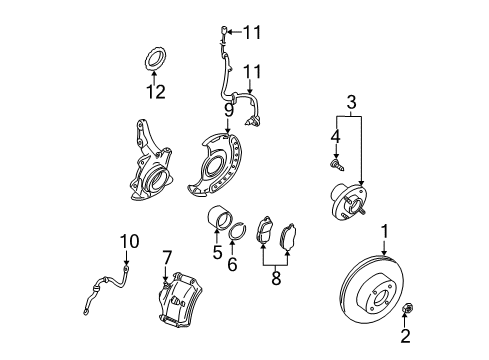 2008 Nissan Maxima Anti-Lock Brakes Abs Brake Pump Assembly Diagram for 47660-ZK41A