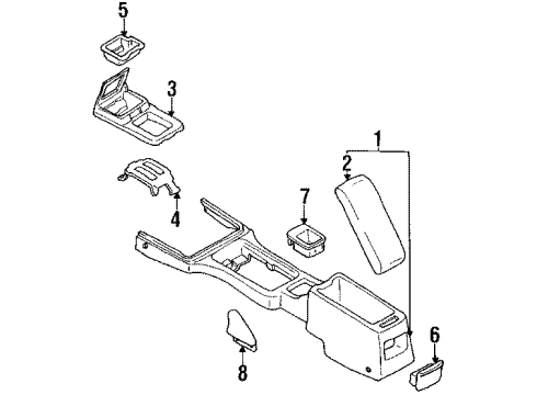 1991 Infiniti M30 Center Console Bulb Assembly-Auto Trans Control Diagram for 96942-11V60