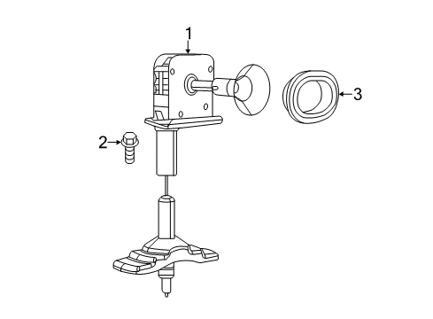 2015 Ram 1500 Spare Tire Carrier WINCH-Spare Tire Carrier Diagram for 68230304AB