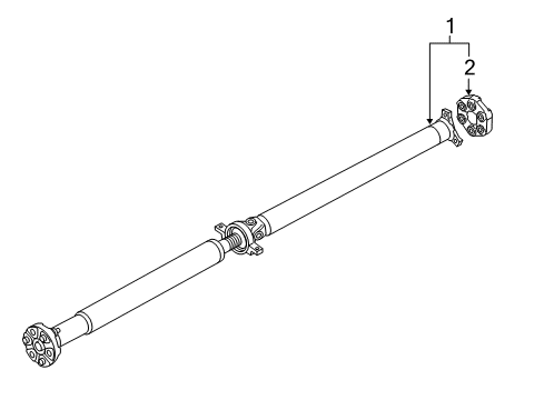 2016 Kia K900 Drive Shaft - Rear Coupling Assembly-Rubber Diagram for 49130-3M000