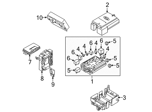 2005 Kia Sportage Anti-Theft Components Module Assembly-ETACS Diagram for 954001F300