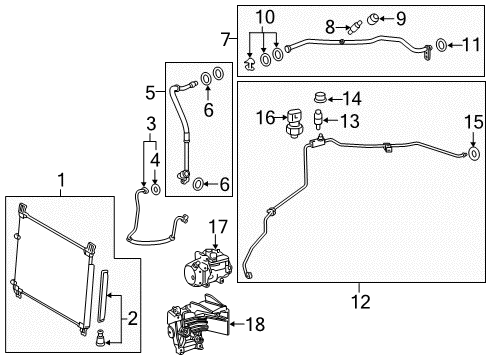 2019 Lexus RX450h A/C Condenser, Compressor & Lines Compressor Assembly, W/MOTER Diagram for 88370-48110