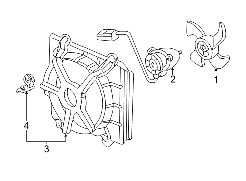 1998 Honda Accord Cooling System, Radiator, Water Pump, Cooling Fan Shroud (Valeo) Diagram for 19015-PAA-A02
