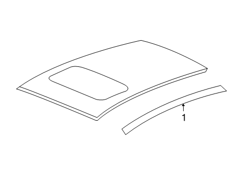 2010 Dodge Caliber Exterior Trim - Roof APPLIQUE-Roof Panel Diagram for 1AV10RXFAD