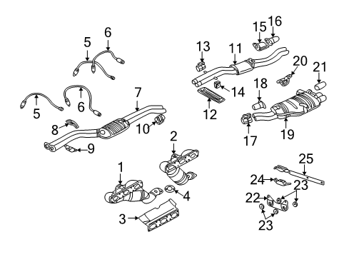2001 BMW 330Ci Powertrain Control Rubber Mounting Diagram for 18211745426