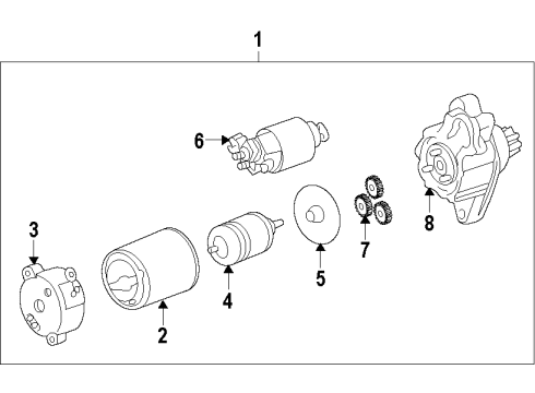 2010 Lexus RX350 Starter Switch Assy, Main Diagram for 28150-31090