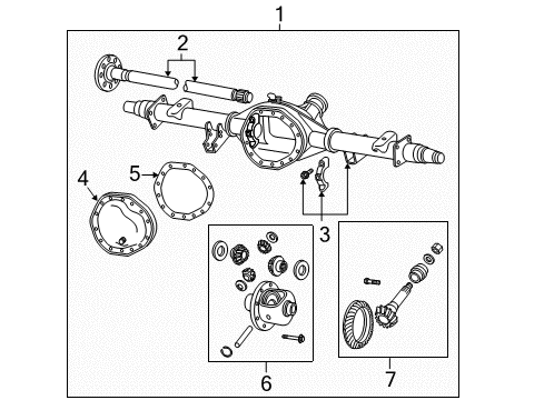 2006 Dodge Ram 2500 Axle Housing - Rear Axle-Service Rear Diagram for 5127636AE