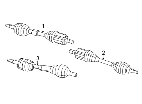 2015 Jeep Cherokee Drive Axles - Front Shaft-Axle Half Diagram for 52123760AF