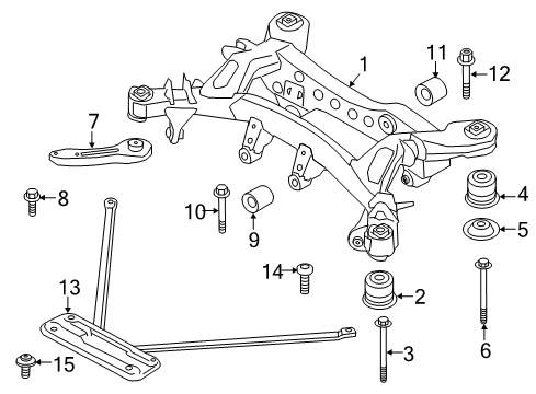 2017 BMW 430i Gran Coupe Suspension Mounting - Rear Push Rod Diagram for 33326792554
