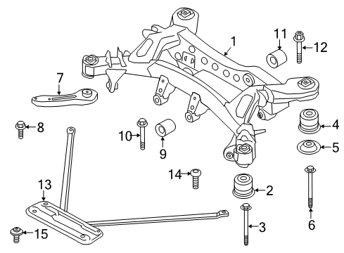 2017 BMW 430i Gran Coupe Suspension Mounting - Rear Torx Screw With Collar Diagram for 33306793892