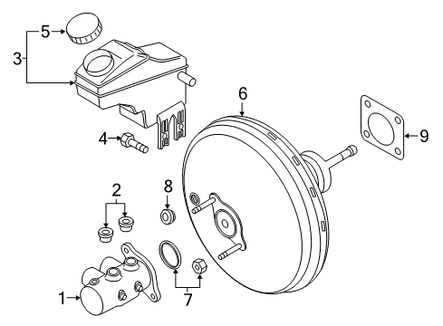 2018 Jeep Renegade Hydraulic System Brake Master Cylinder Diagram for 68263298AA