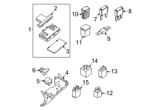 2017 Ford Edge Fuse & Relay Maxi Fuse Diagram for DG9Z-14526-UA