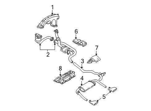 1993 Chevrolet Camaro Exhaust Components Shield-Exhaust Muffler Heat Diagram for 10239715