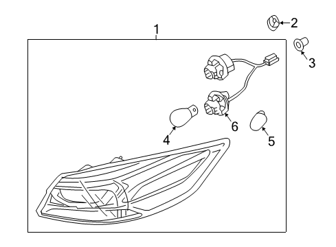 2017 Hyundai Elantra Bulbs Lamp Assembly-Rear Combination Outside, LH Diagram for 92401-F2410