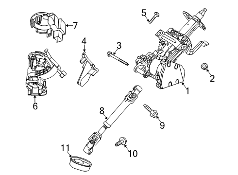 2020 Ford Escape Steering Column & Wheel, Steering Gear & Linkage Transceiver Diagram for H1BZ-15607-B