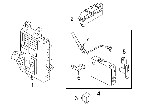 2011 Hyundai Elantra Controls - Instruments & Gauges Instrument Panel Junction Box Assembly Diagram for 91950-3X011