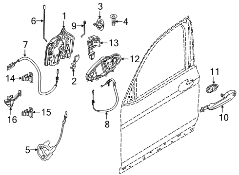 2021 BMW X5 Lock & Hardware Set Uniform Locking System (Code) Diagram for 51217417648